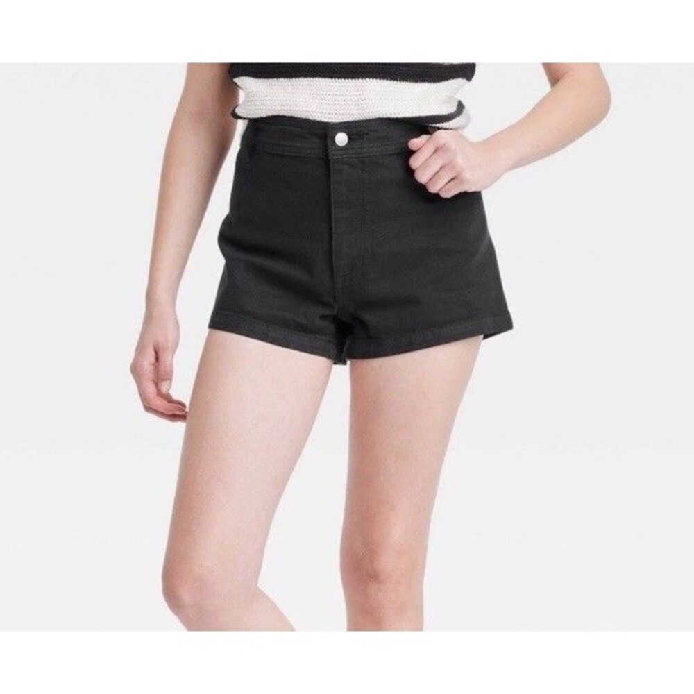 NEW Universal Thread High-Rise Sailor Jean Shorts Black Size 14